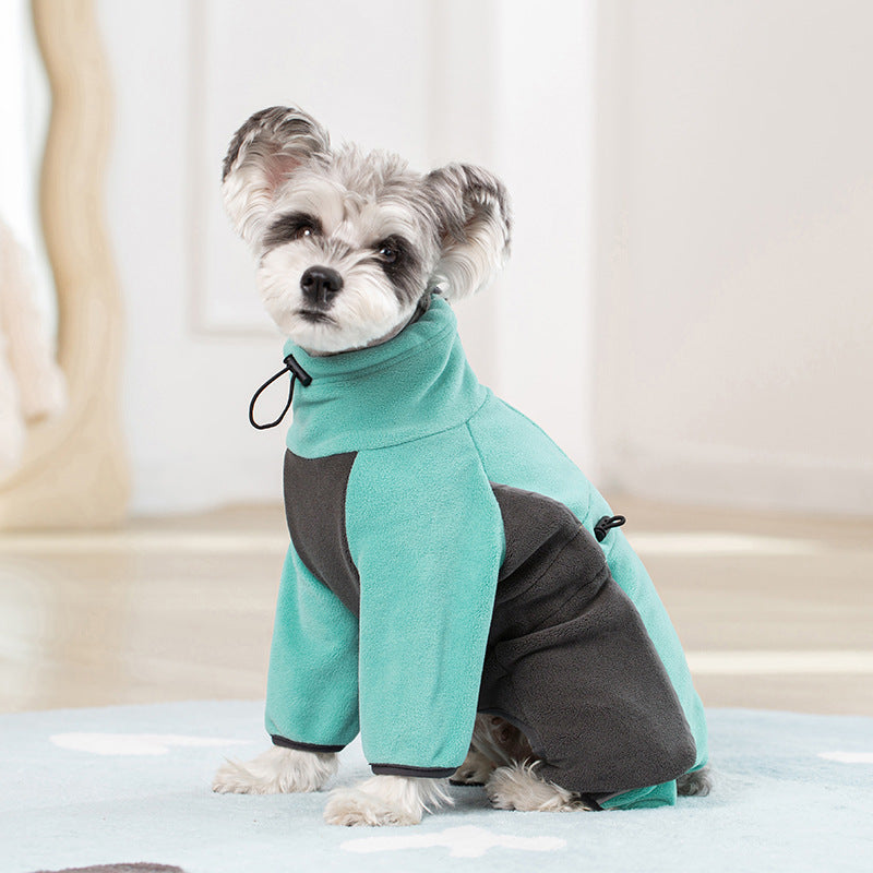 Pet Dog Clothing Warm Four-legged Cotton Coat