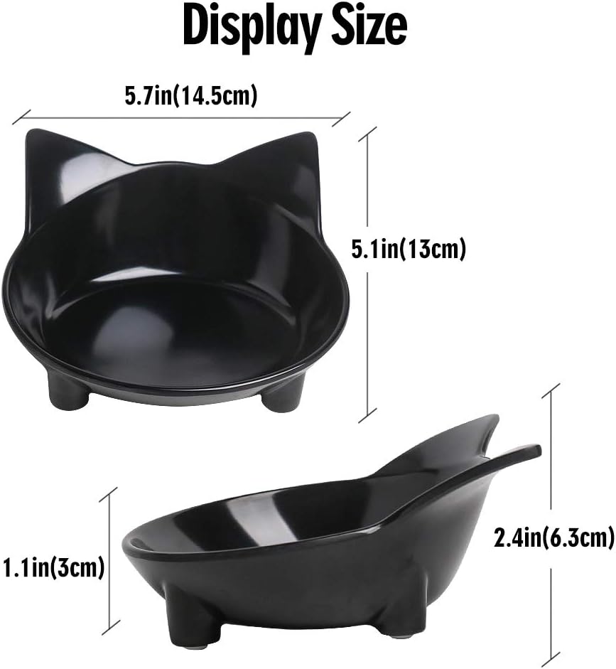 Cat Bowls Non Slip Cat Food Bowls Pet Bowl Shallow Cat Water Bowl To Stress Relief Of Whisker Fatigue Dog Bowl Cat Feeding Wide Bowls For Puppy Cats