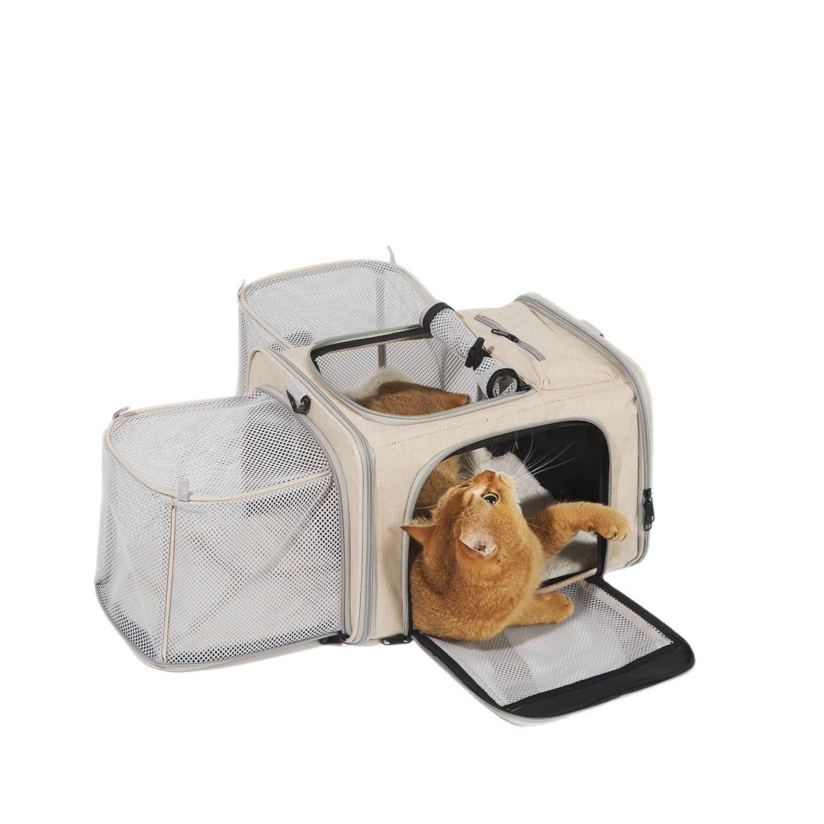 Portable Outdoor Cat Carrier, Summer Breathable Expandable Pet Bag, Lightweight Airline-approved Dog And Cat Travel Bag With Large Capacity