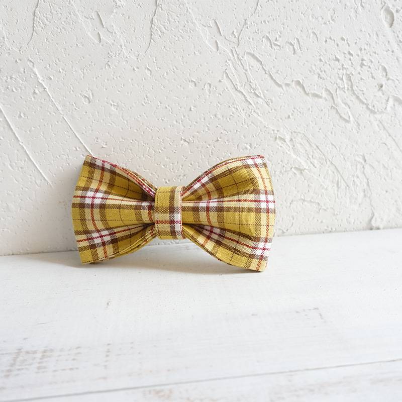 Dog lattice collar handmade pet bow bow bow jewelry