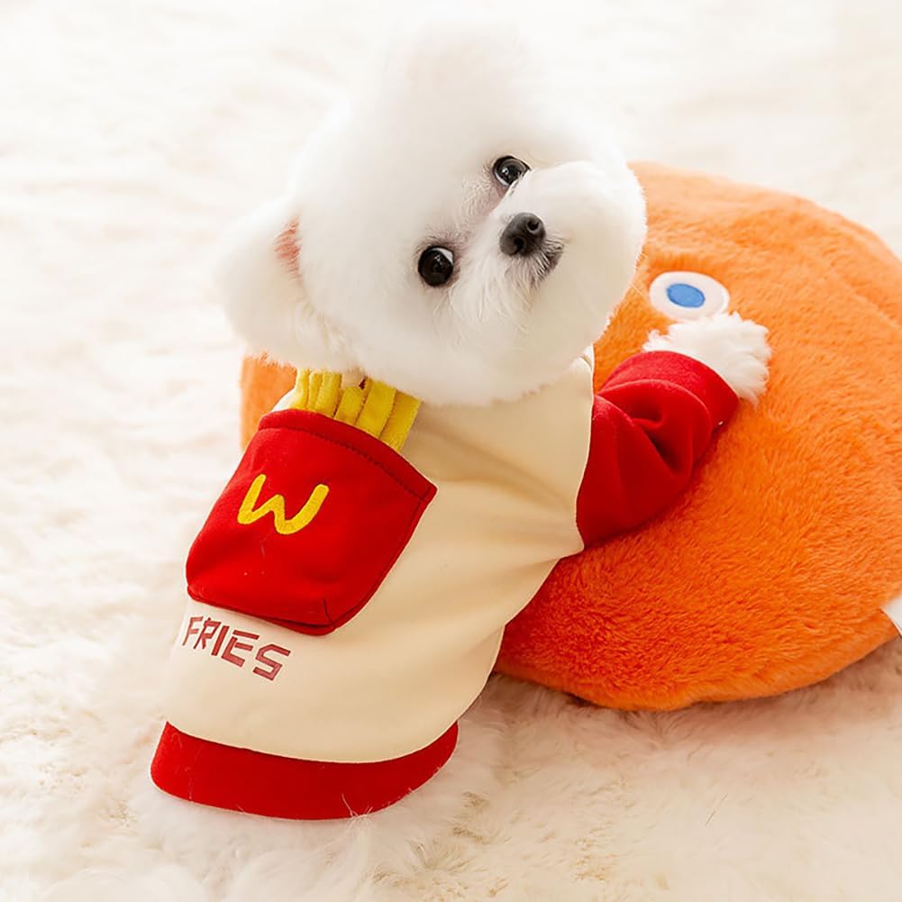 Cute Dog Sweaters Warm Pet Clothes With Leash Loop Design Soft Funny Dog Clothes For Small And Medium Dogs Boys And Girls