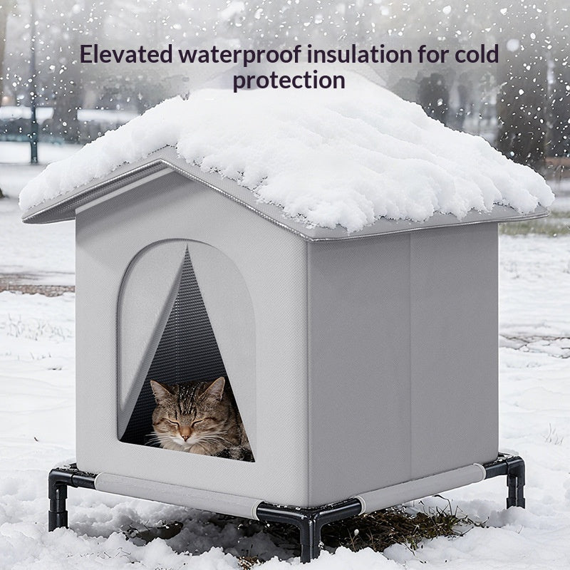 Outdoor Cold-Resistant Enclosed House-Style Dog Tent Kennel