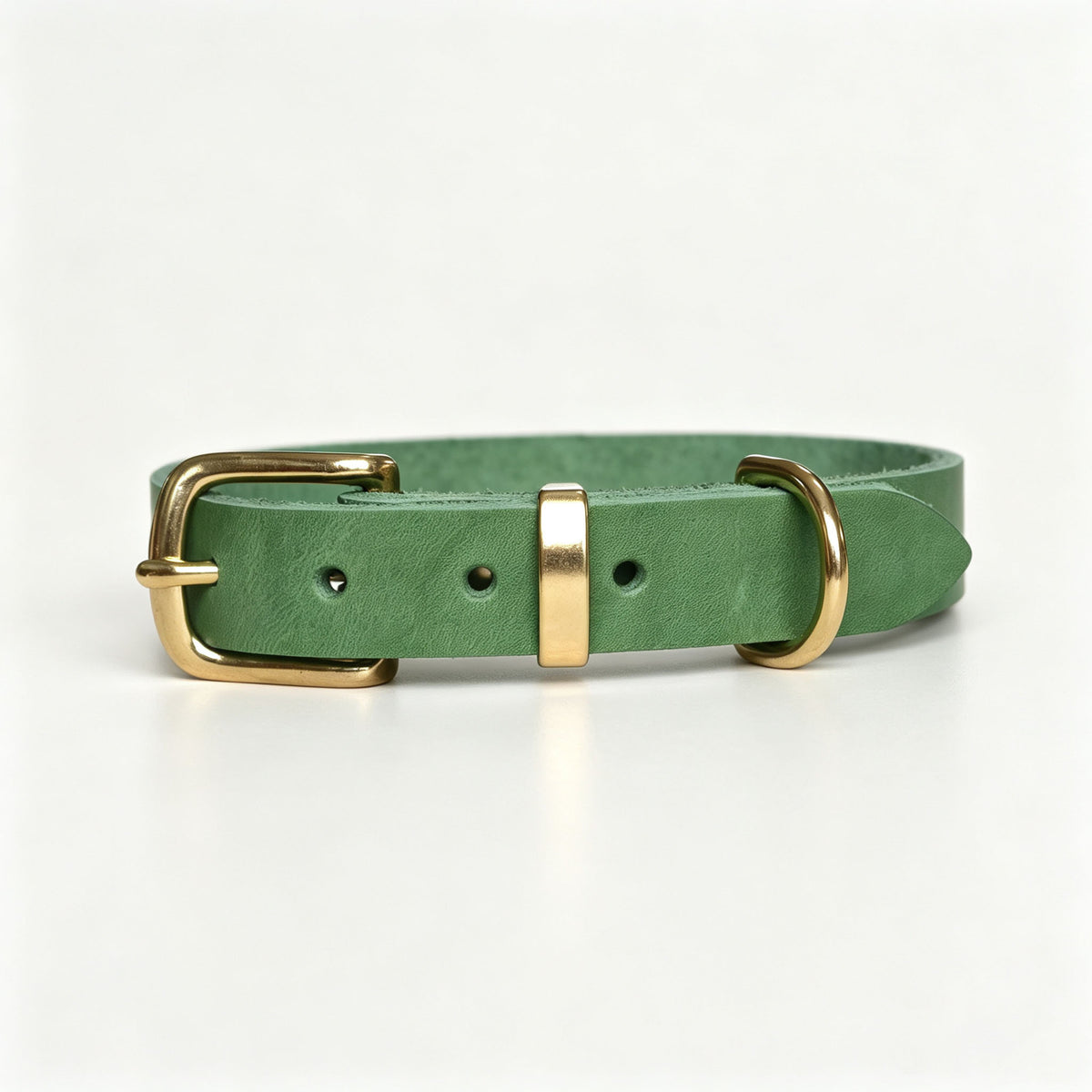 Vintage-style Pet Collar With Brass Fastenings