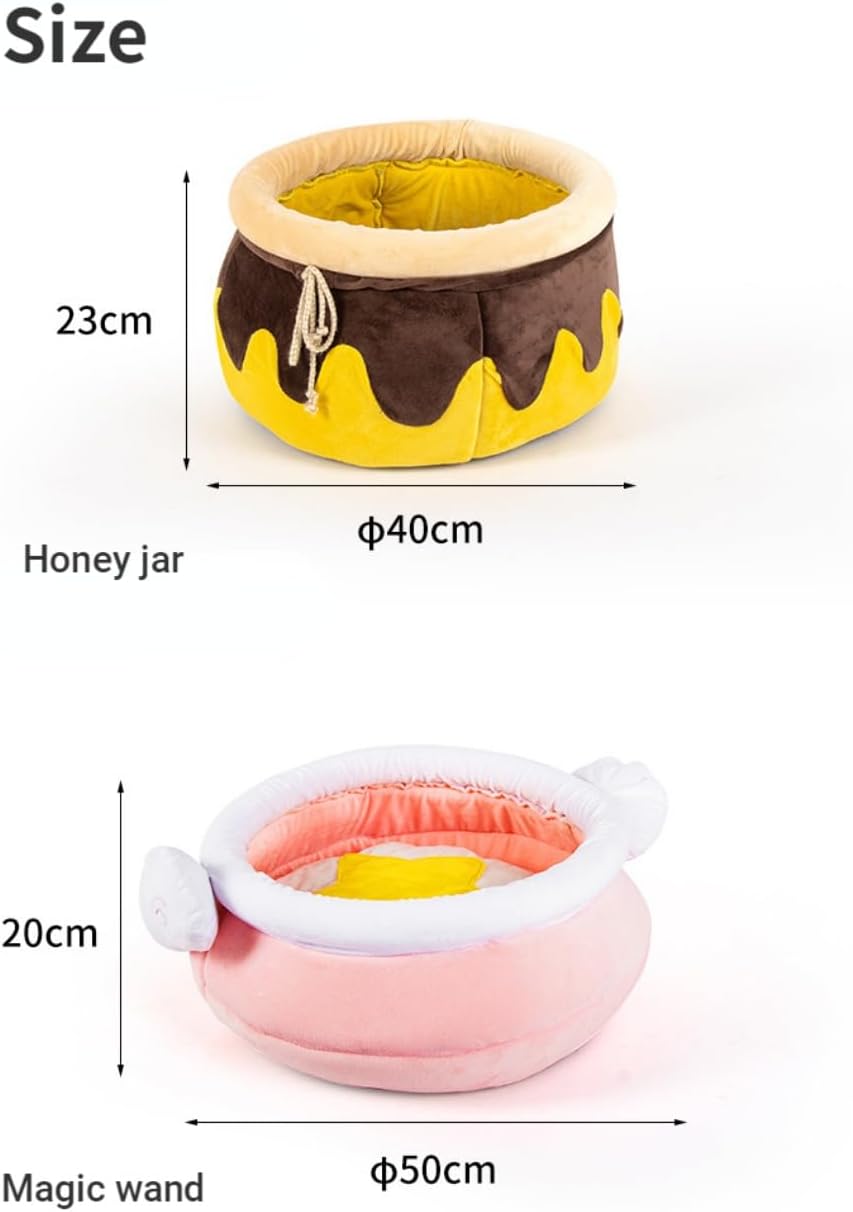 Cat Nest Honey Pot Magic Shape Cat Sofa Bed Cute And Comfortable Pet Cat Nest Warm Large Space Soft Pet Bed Suitable For Small Cats And Dogs