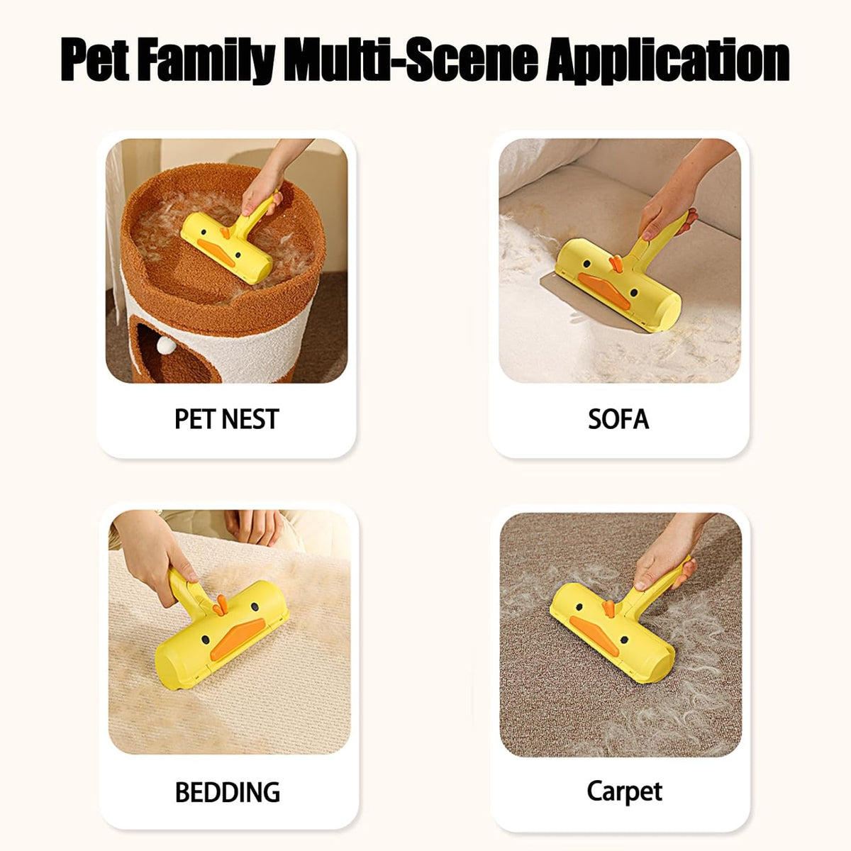 Pet Hair Remover Reusable Cat And Dog Hair Remover For Furniture Sofa Or Bedding Portable Multi-surface Lint Roller And Fur Removal Tool Animal
