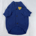 Dog Cat Autumn And Winter Warm Pet Sweater Small And Medium Solid Color Cardigan