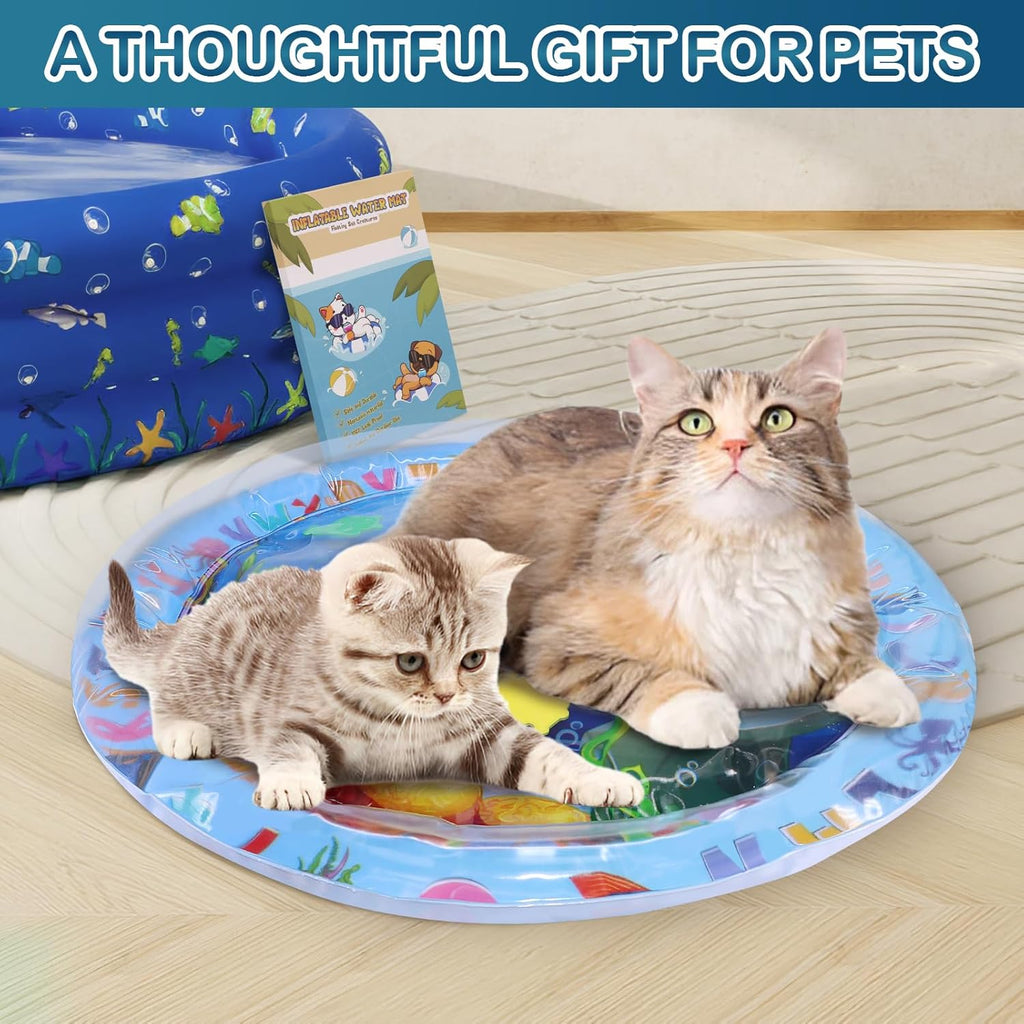 Water Sensory Playmat For Cats Thickened Upgraded Cat Dog Toys Bored Pet Animals Cat Kicker Toys Self Play Mat Interactive Toys Pet Water Sensory Mat