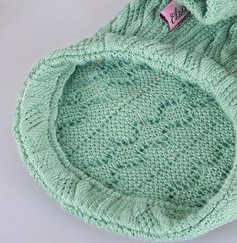 Pure color knitted autumn and winter dog sweater