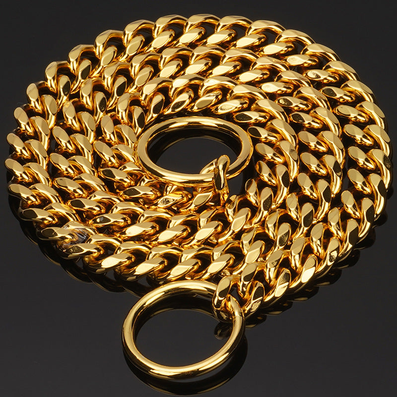 Pet Supplies Stainless Steel Drag Chain Double Ring