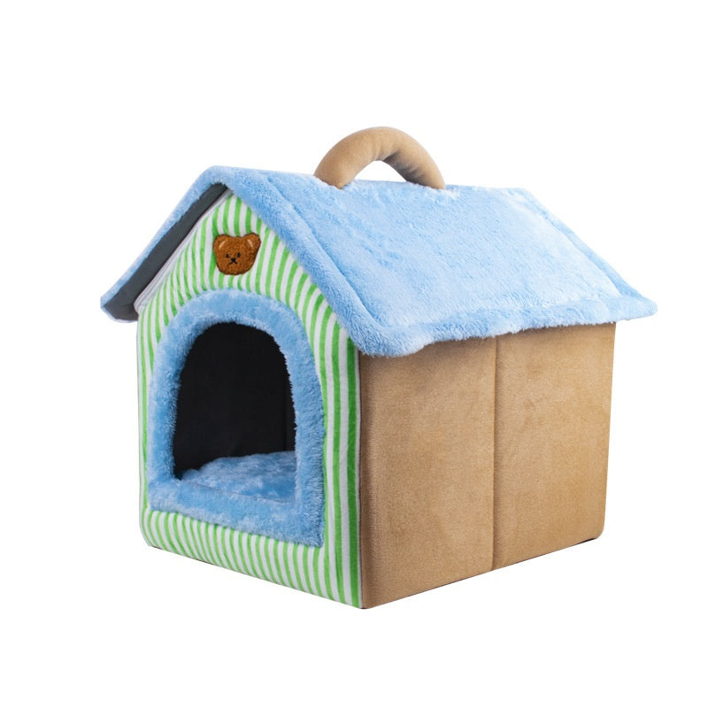 Thickened Detachable And Washable Semi Enclosed Cat Bed