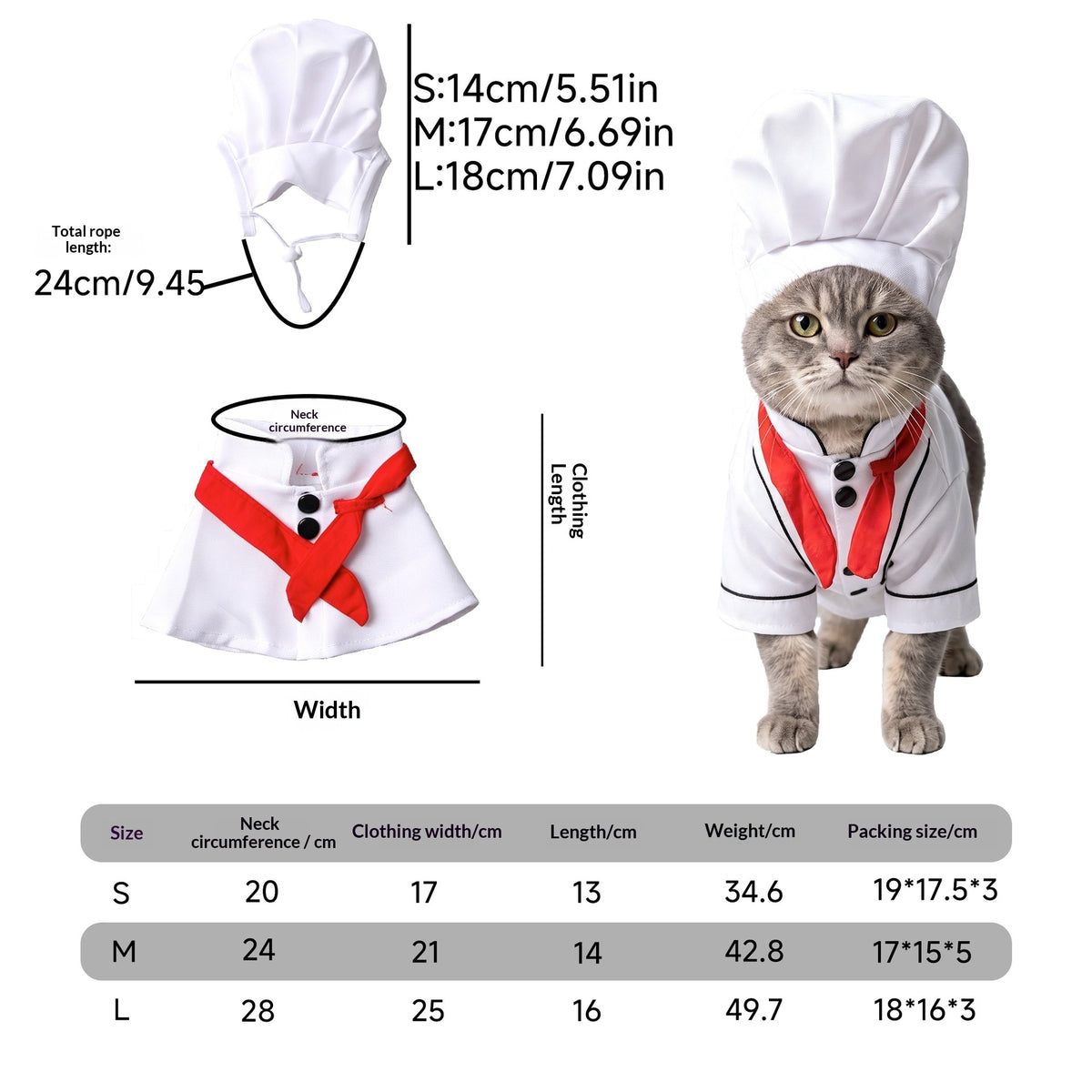 Pet Costume Cat Transformation Funny Holiday Dress-Up Outfit