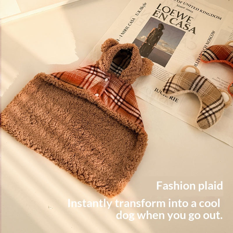Plush Cape Retro Maillard-stylewear It As A Wrap Or Drape It Over You