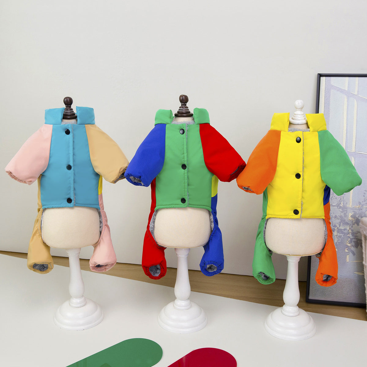 Pet Dog Winter Warm Thickened Four-leg Cotton-padded Clothes