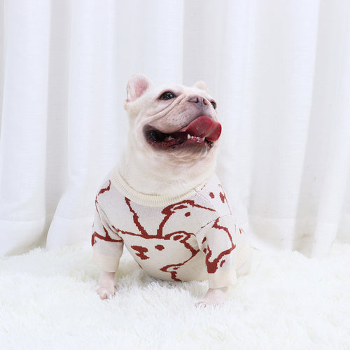 Autumn And Winter Pug Bulldog Sweater