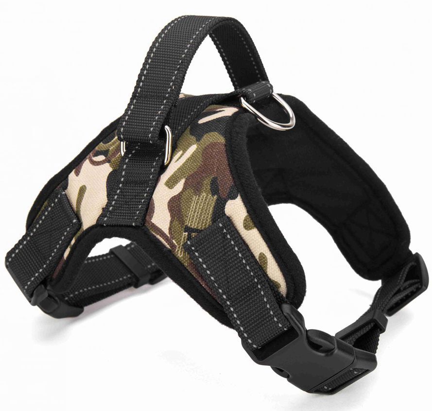 Explosion-proof Trap Hand Holding Rope Golden Retriever Leather Saddle Pet Harness