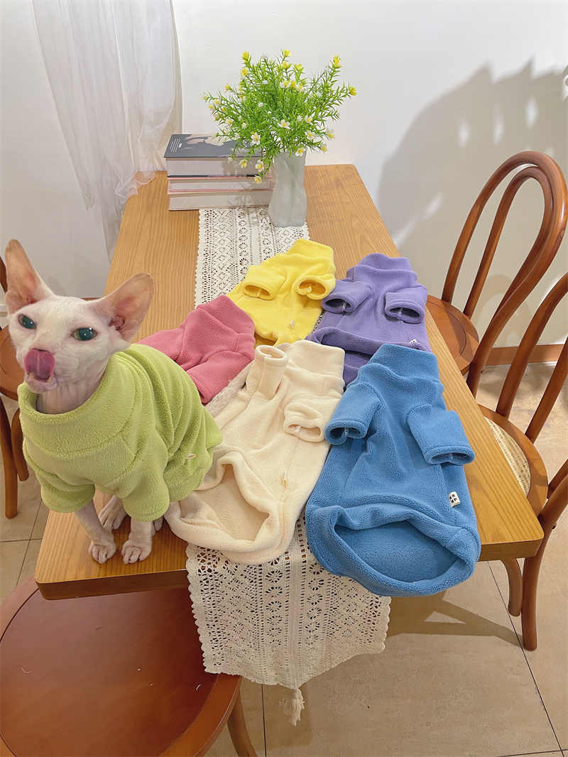 Autumn Double-sided Fleece Hairless Cat Clothes