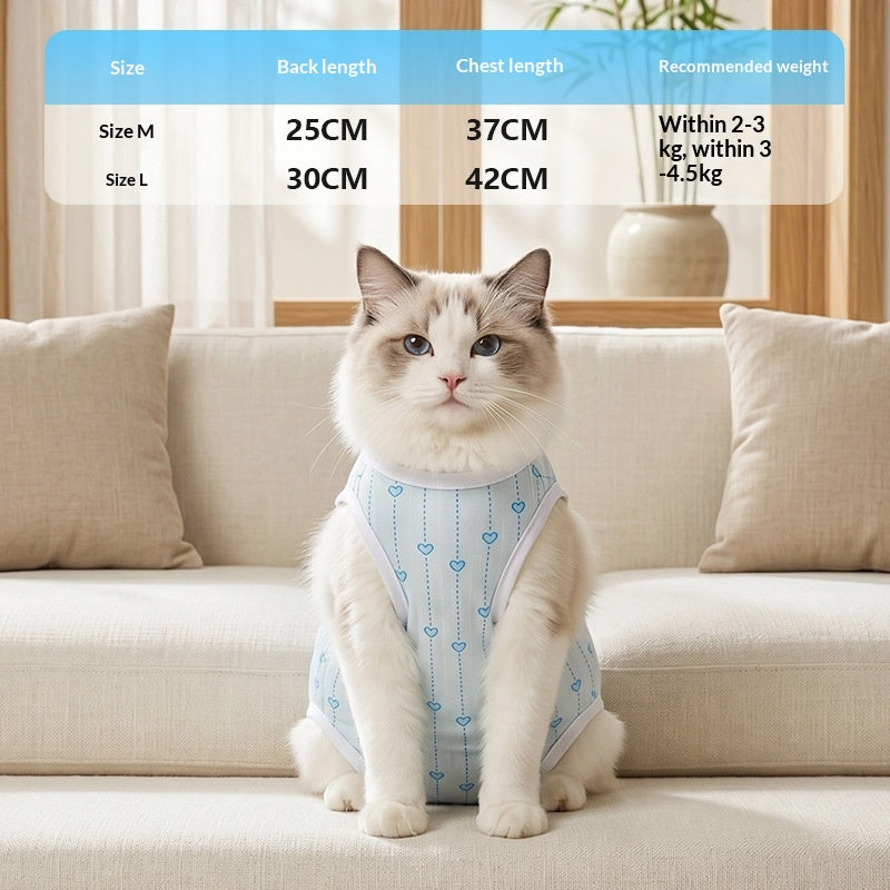 SpayNeuter Recovery Suit For Cats Postpartum Breathable Pet Supplies
