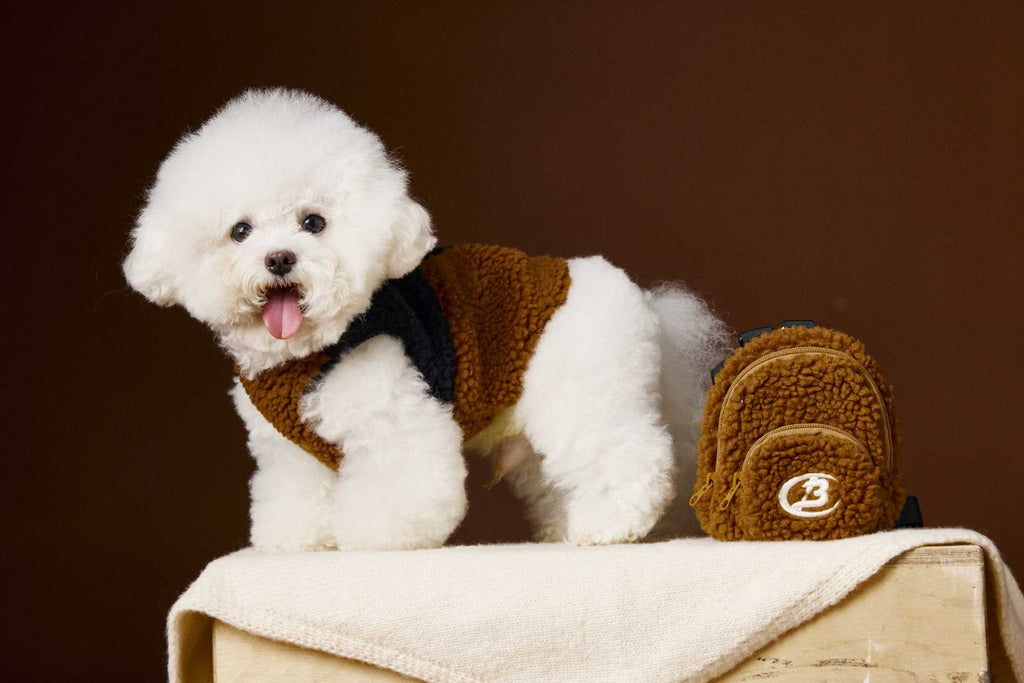 Schnauzer Bichon Stitching Plush Sleeveless Vest Velvet Vest