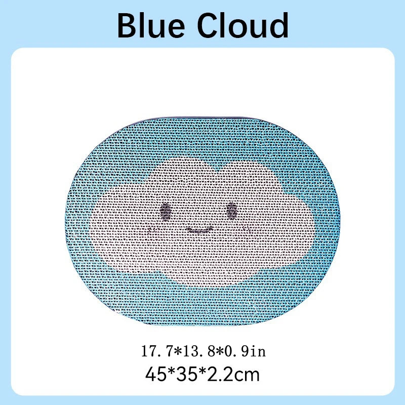 New Cat Toys Blue Clouds Cartoon Sticky Wall Scratching Board Can Play Sleep Wear Resistant Protection Furniture Pet Supplies