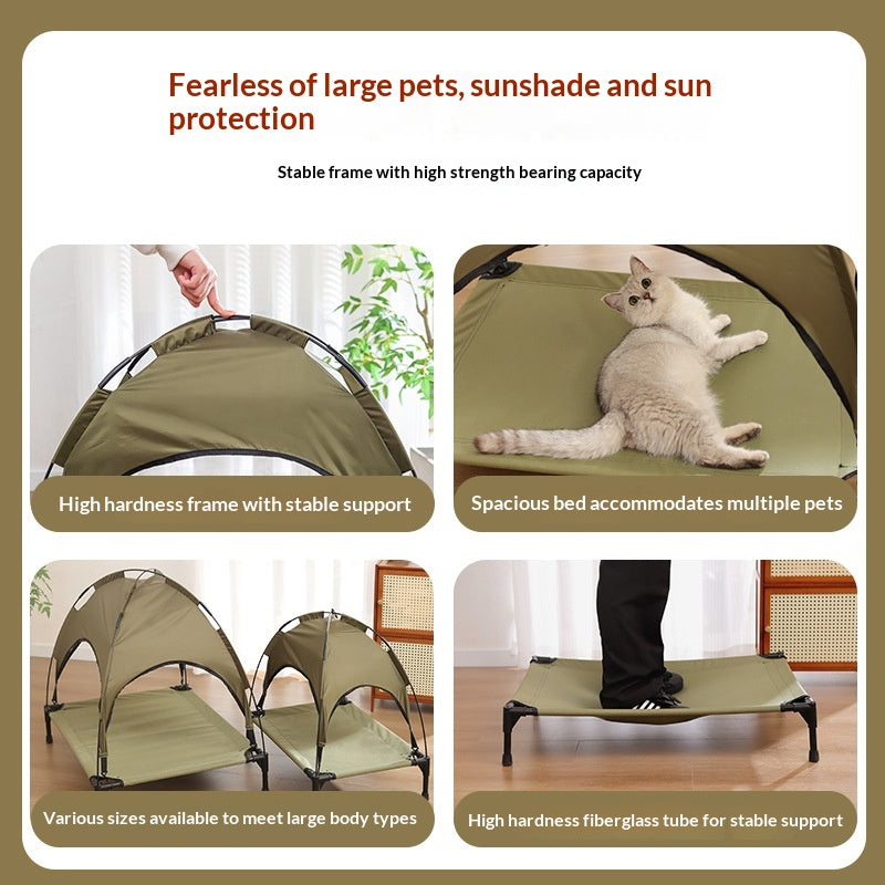 Cat Bed, Pet Camping Bed, Large Tent, All-season, Washable, Puppy Bed