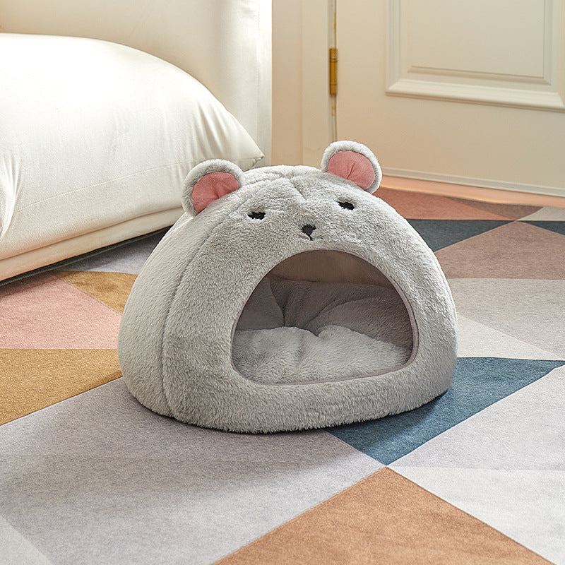 Funny Mouse And Cat Bedding Cartoon Soft Fluffy Comfortable Cat House Mat, Suitable For Small And Medium-sized Cats And Dogs Bedding Pet Supplies