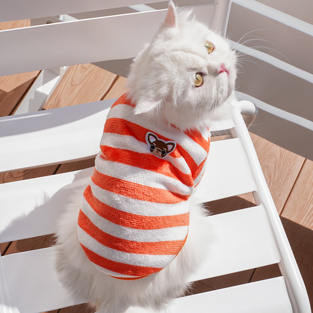 Pet Clothing Warm Embroidered Dog Cat Clothes