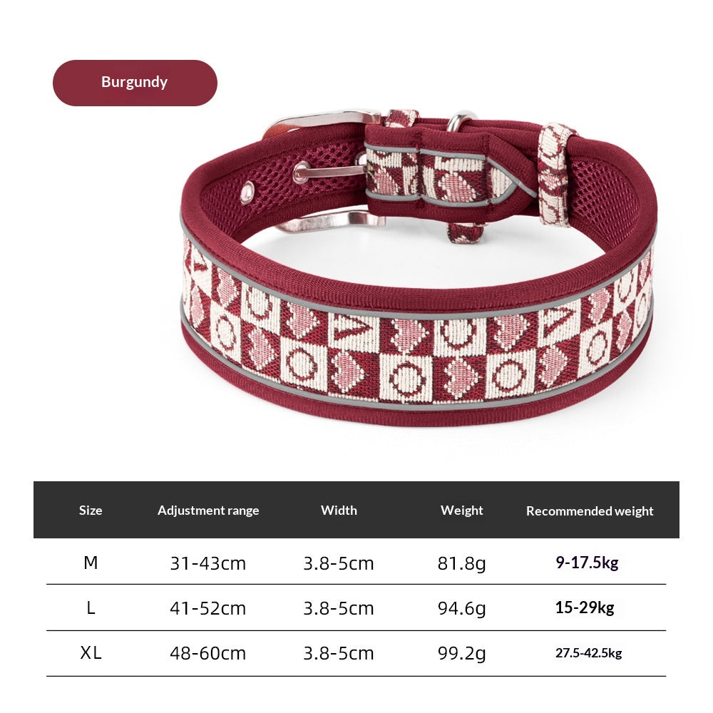 Retro-style Breathable Pet Collar With A Pin Buckle