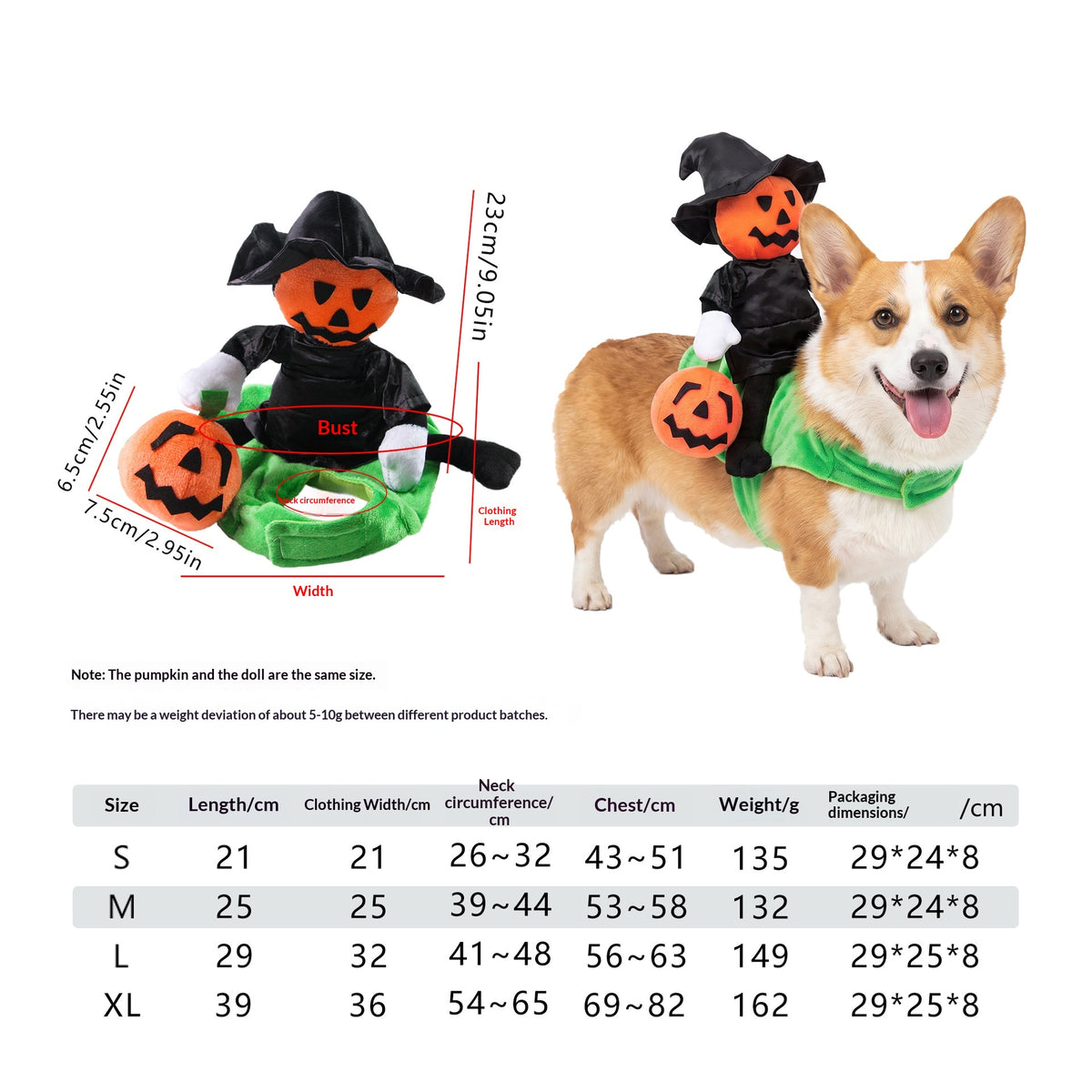 Pet Costume Cat Transformation Funny Holiday Dress-Up Outfit