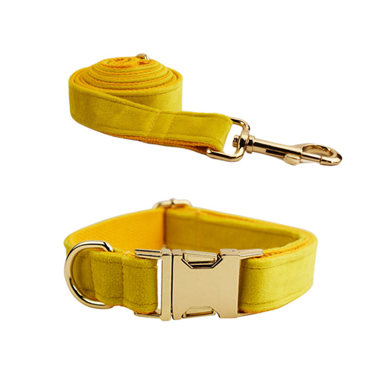 Velvet Pet Collar Traction Rope
