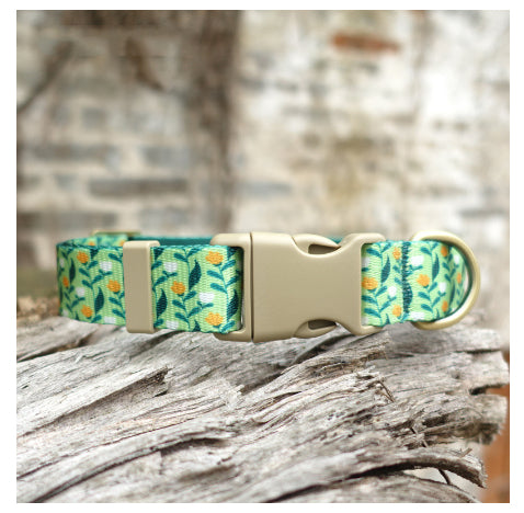 Nylon Ribbon Pet Collar With Flower Series