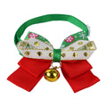 Dog Bell Christmas Collar Dress Up Bow