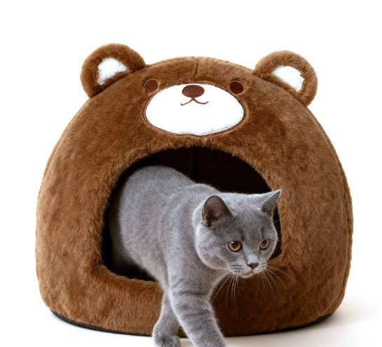 Cat Nest Winter Warm Closed Sleeping Kennel Four Seasons Universal