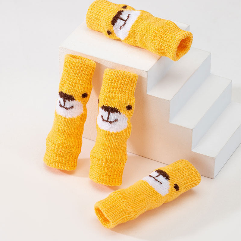 4-Piece Set Of Pet Socks Winter Warmth Pet Dog Leg Socks Puppy Short Boots Dog Front Leg Support Dog Leg Protection Pet Leg Cover Dog Cat Pet Dog