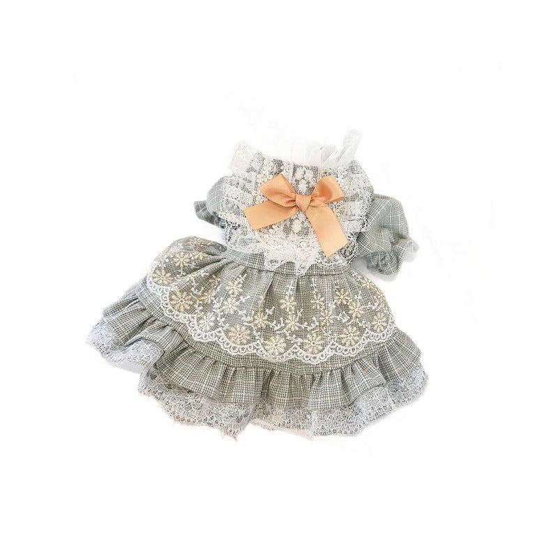 Court-style Cute Small Dog Lace Skirt