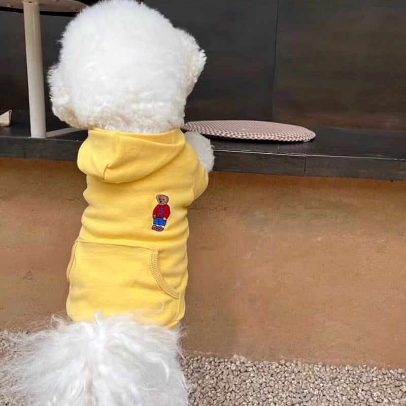 Dog Clothes Cartoon Bear Satchel Sweater