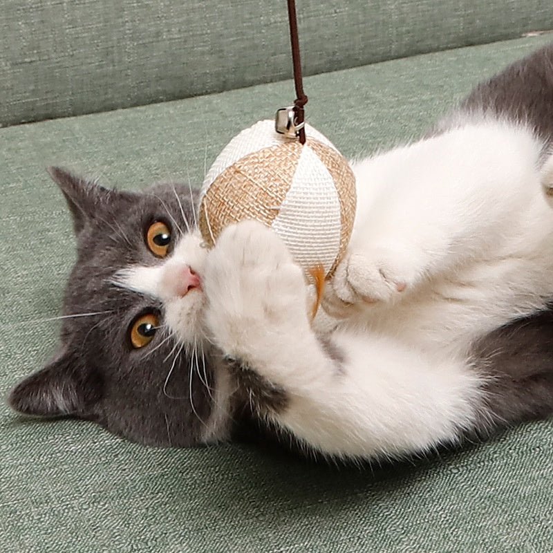 Solid Wood Wooden Pole Pet Cat Toy