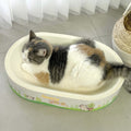 White Cardboard Scratching Board Corrugated Cat Bed