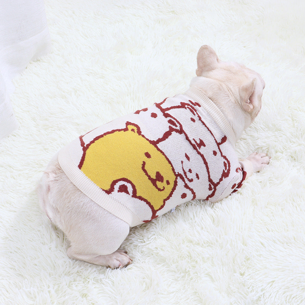 Autumn And Winter Pug Bulldog Sweater