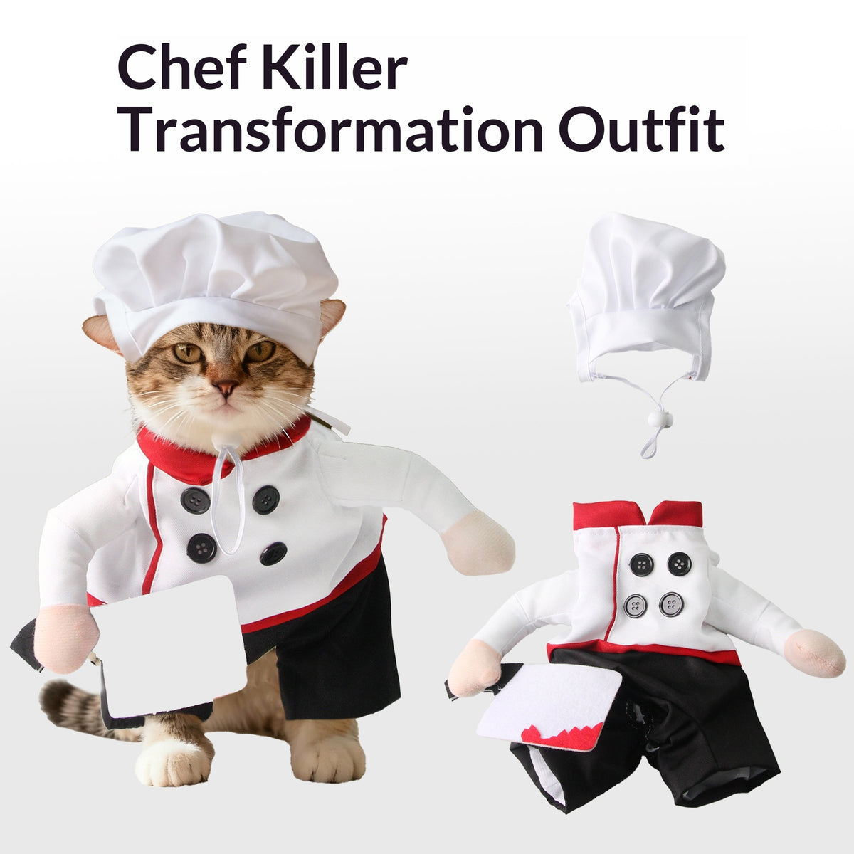 Pet Costume Cat Transformation Funny Holiday Dress-Up Outfit
