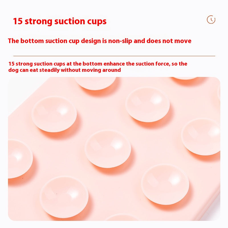 Silicone Pet Licking Mat Suction Cup Anti-choke Slow Food Placemat