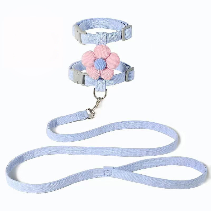 Cat Cartoon Leash For Outdoor Use With I-shaped Adjuster To Prevent Escape