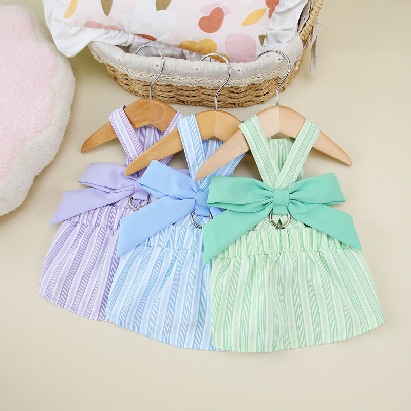 Pet Clothes Dog Chest And Back Traction Skirt