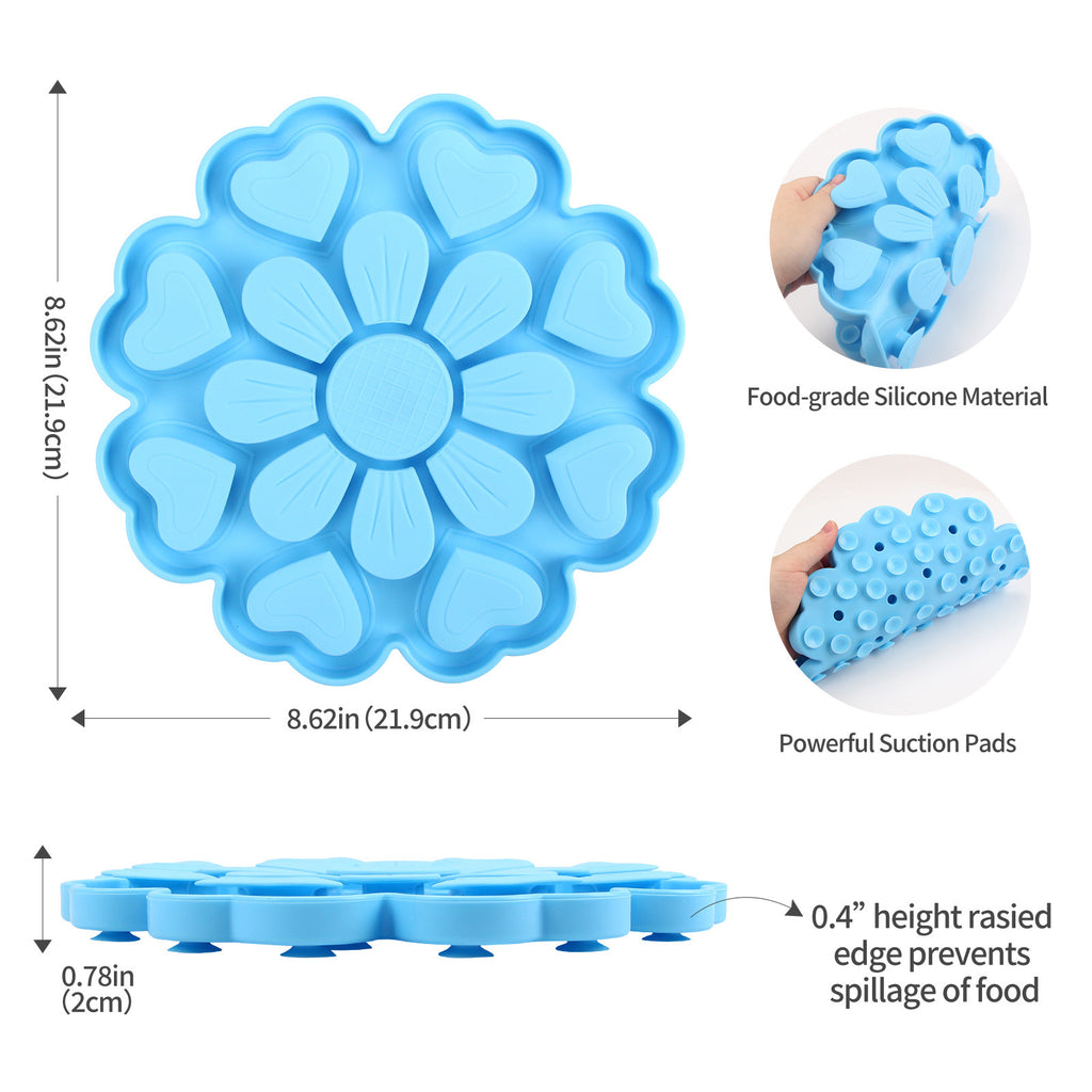 Silicone Pet Placemat With Floral Design