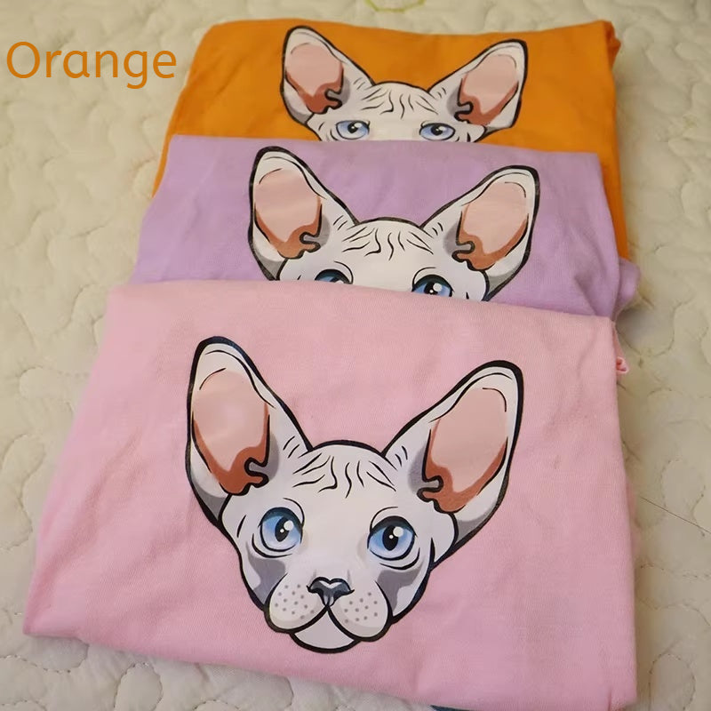 Sphinx Devon Rex Hairless Cat Cotton Tank Top