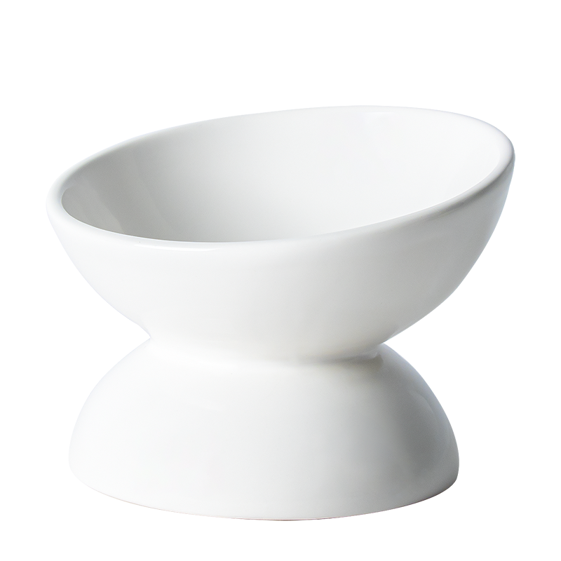 Ceramic Bowl For Cats To Protect The Cervical Spine With Slanted Mouth