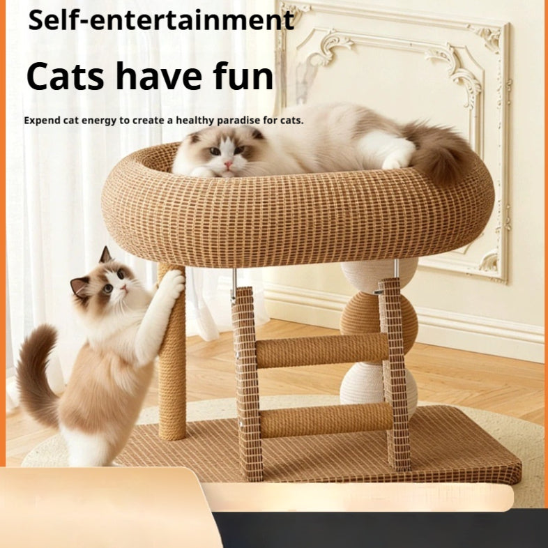 Cat Tree For Small Homes Space-saving Cat Toy And Scratching Post