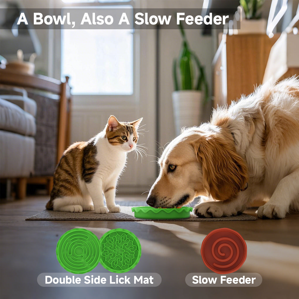 Hamburger Appearance Pet Cat And Dog Bowl Combination Multi-layer Five-in-one