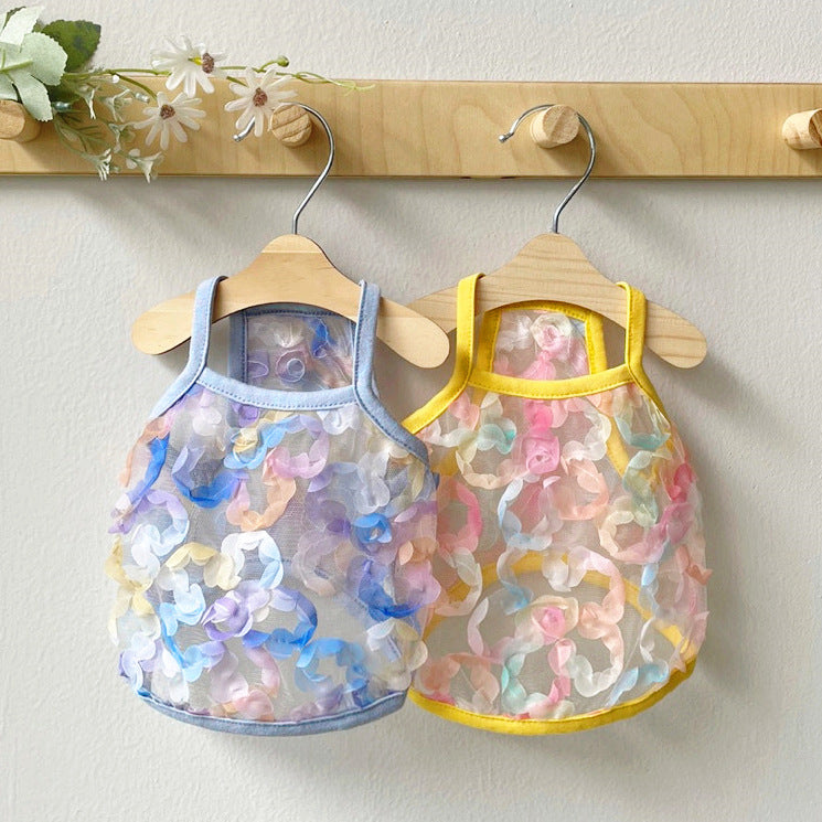 Pet Summer Thin Fairy Petal Sling