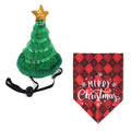 New Pet Christmas Suit, Hat And Triangle Scarf Combination