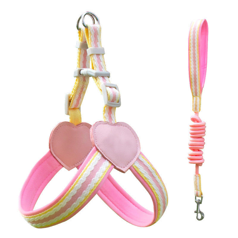 Dog Hand Holding Rope Vest Walking Chest Strap